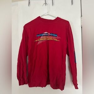 Red Long Sleeve Graphic Tee